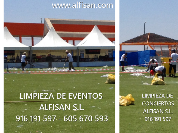 Limpieza de conciertos al aire libre
