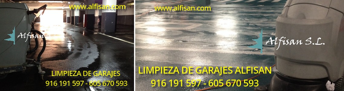 Limpieza de garajes en Madrid por ALFISAN