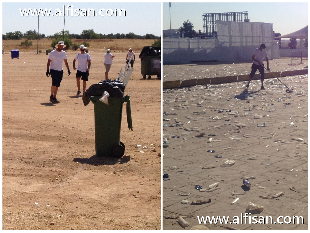 Limpieza de festivales de música