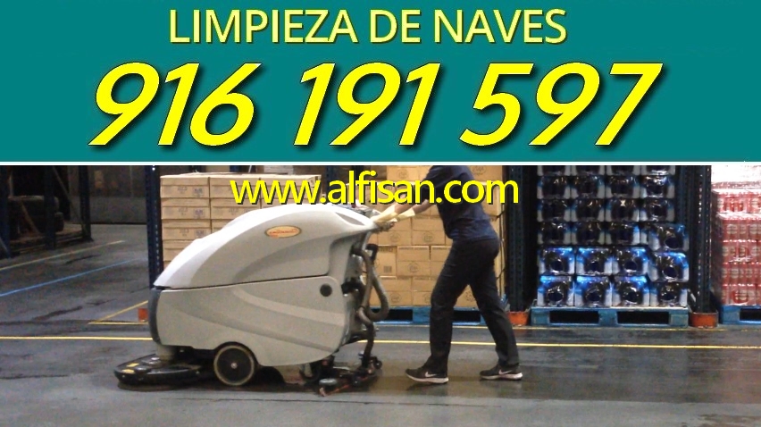 Maquina fregadora de suelos de grandes naves industriales de logistica